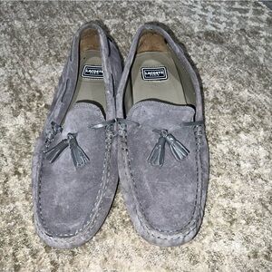 LACOSTE GRAY SUEDE LOAFERS men’s size 9.5